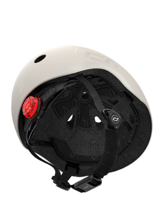 Scoot & Ride Детска каска за велосипед / скутер Скутер / Велосипед Бежов с вградена LED светлина