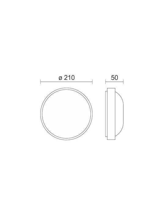 Spot Light Wandmontierte Außen-Deckenleuchte LED IP54 18W mit Einstellbares Weiß Licht