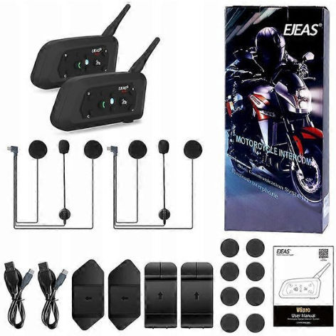 EJEAS V6 Pro Plus Dual Intercom for Riding Helmet with Bluetooth