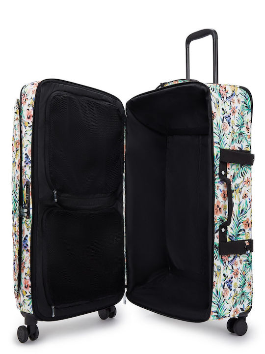 Kipling Spontaneous L Large Suitcase Cocktail Floral With 4 Wheels Height 78cm