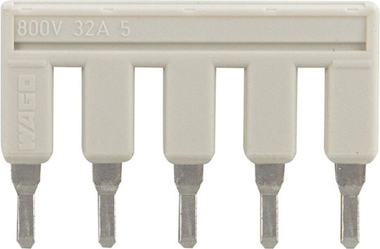 Wago Klemmenbrücke 5 Elemente isoliert 4mm² Grau 2004-405