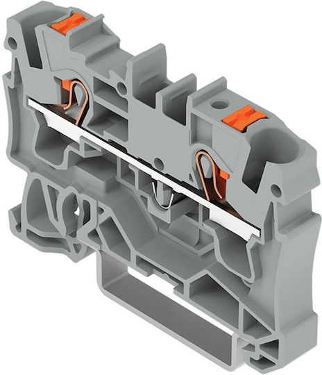 Wago Schienenklemme Grau 4mm Schnellanschluss 2204-1201