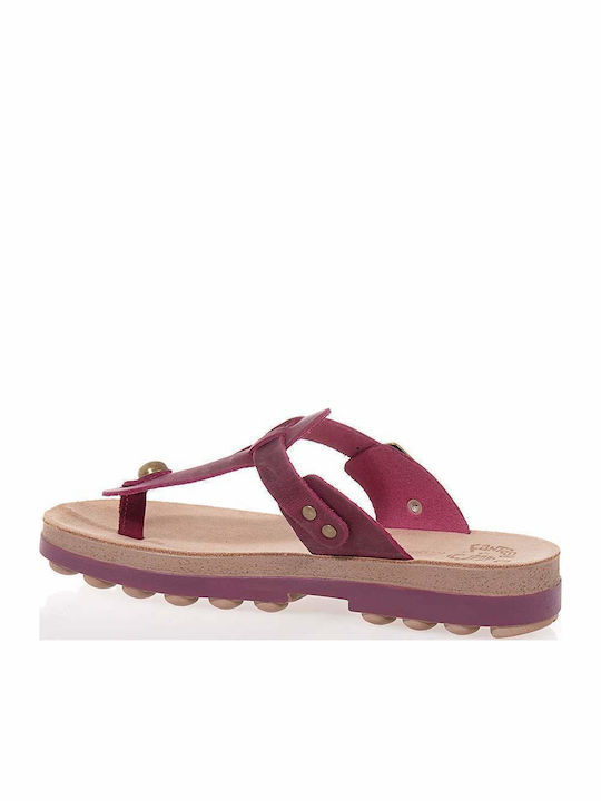 Fantasy Mirabella Leather Women's Flat Sandals Cherry Brush