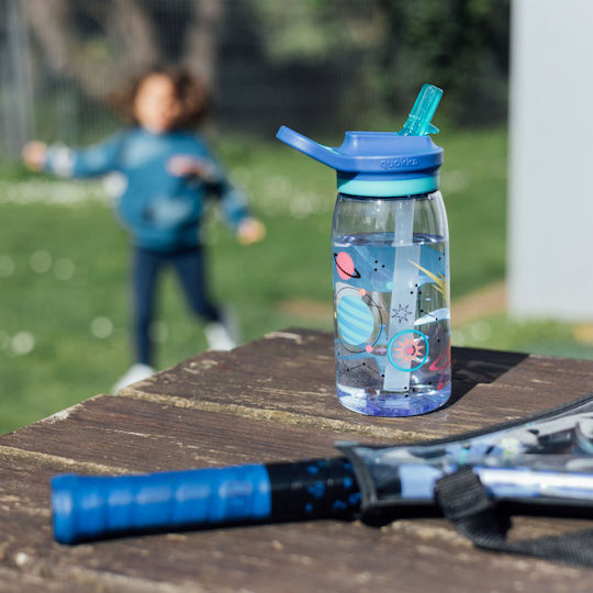 Quokka Kids Water Bottle Plastic with Straw 580ml (Various Designs/Colours)