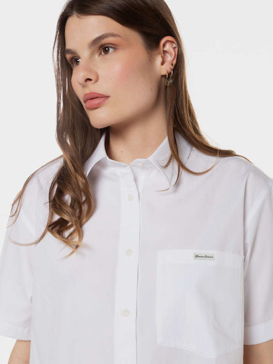 Women's Short Sleeve Shirt White