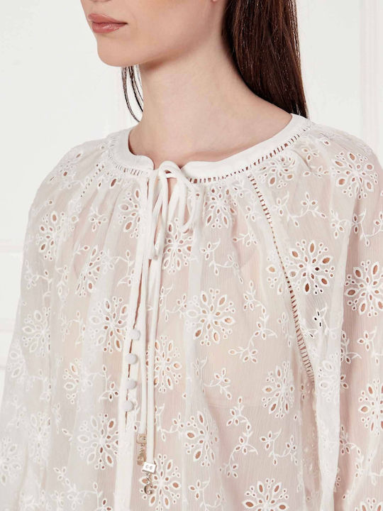 Women's Long Sleeve Shirt Pure White, White