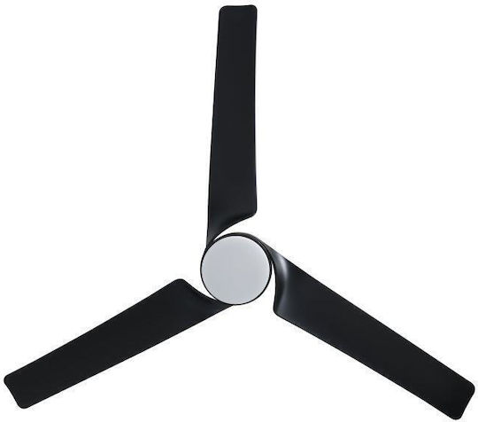 Eglo Orcutt Ceiling Fan 132cm with Light Fixture Black