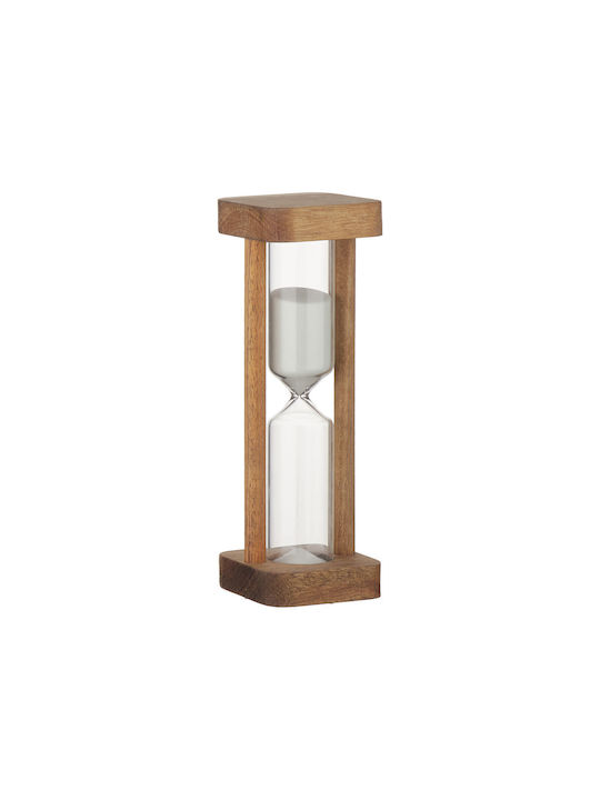 Estia Allure Office Hourglass Decoration from Wood 5x5x14cm in Transparent color (Μiscellaneous Colors)