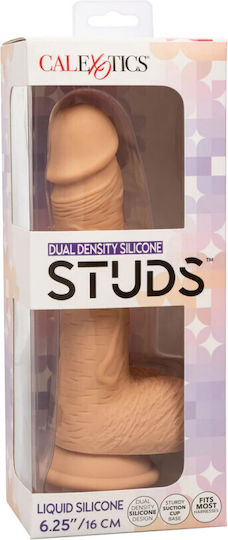 Calexotics Glass Dildo with Balls and Suction Cup Flesh 16cm