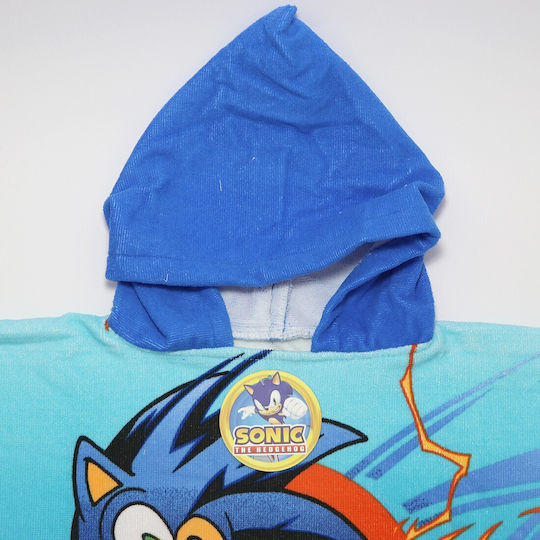 Sonic Kinder Strandponcho Mikrofaser Schnell Trocknend 55x110cm Ye18286 Blau