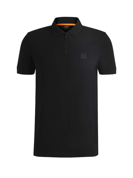 Polo Short Sleeve Black Blouse