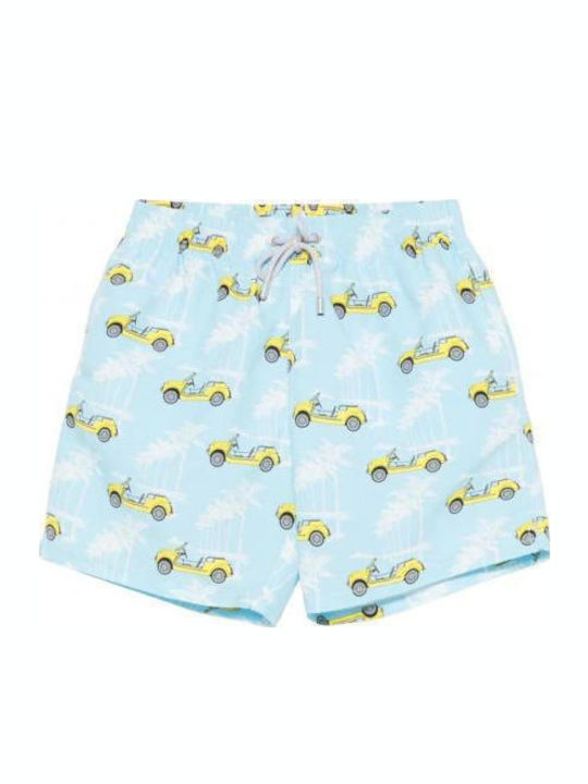 Gustavia Herren Badebekleidung Shorts Hellblau mit Mustern