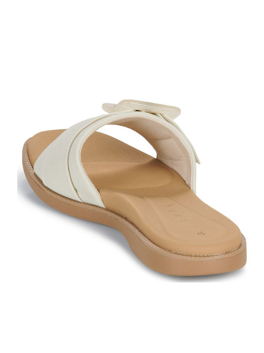 Flache Sandalen für Damen in Beige Farbe