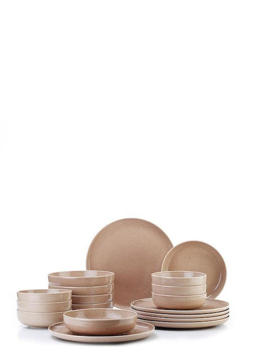 Kutahya Porselen Pink Porcelain Dinnerware Set 18pcs