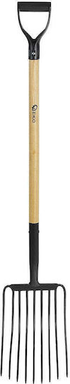 9-Prong Potato Fork with Wooden Handle 135 Cm Geko G66543