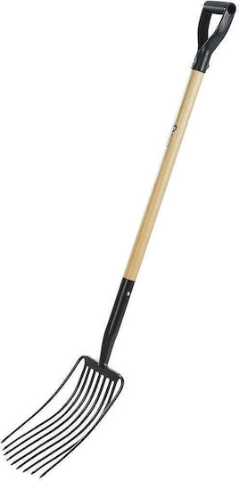 9-Prong Potato Fork with Wooden Handle 135 Cm Geko G66543