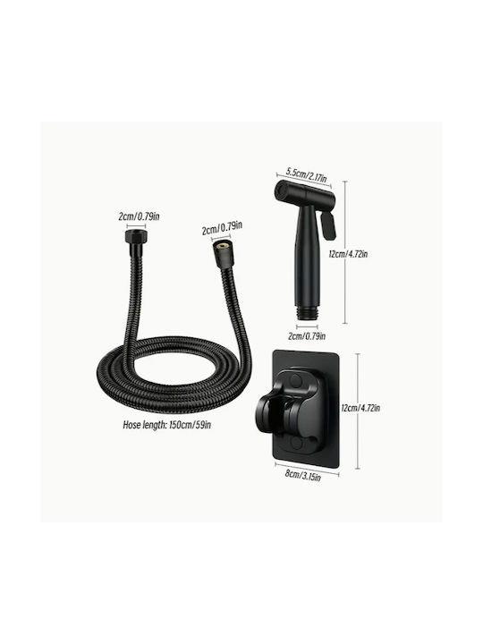 Portable Bidet Set Base Aa6-14 – Matte Black – Stainless Steel