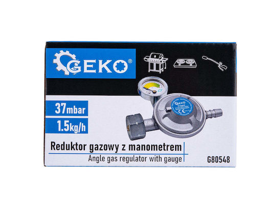 Propan-Butan Gasregler Manometer 37 Mbar 1,5 Kg H Geko G80548