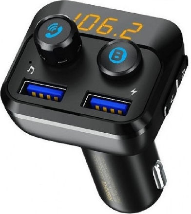 Remax RCC-105 Auto-Ladegerät 3.4A mit Anschlüssen: 2xUSB und FM-Sender Schwarz Farbe