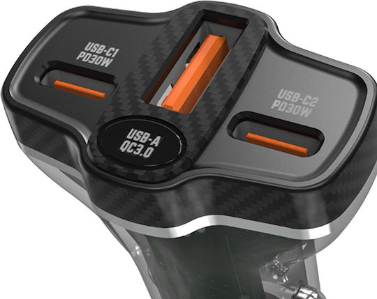 Dudao R78 Handy-Autoladegerät 78W 3.1A mit 2xUSB Schwarz Farbe