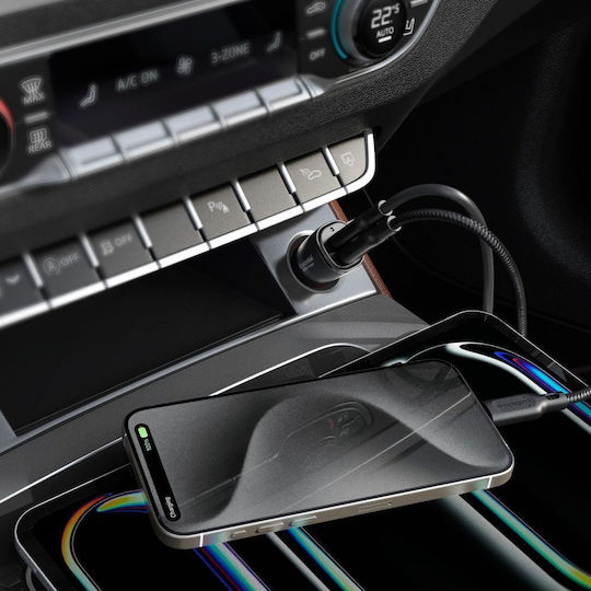 Spigen Ev302 Essential 30w Car Charger Car Charger 30W 3A with Ports: 2xUSB Black Color