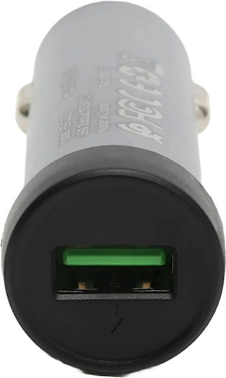 Auto Gs Φορτιστής Αυτοκινήτου 2.4A με μία Θύρα: 1xUSB Γκρι