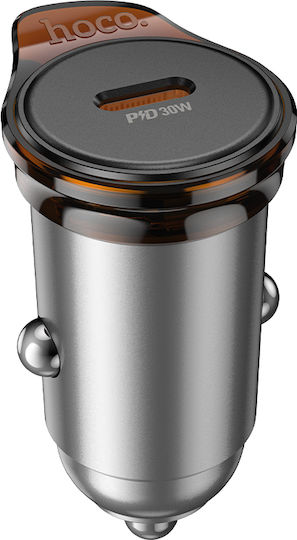 Hoco NZ16 Handy-Autoladegerät 30W mit 1xType-C Grau Farbe