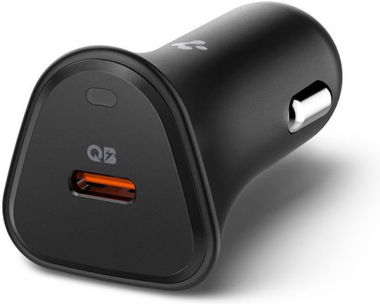 Spigen Essential 30w Car Charger Car Charger 30W with one Port: 1xType-C Black Color