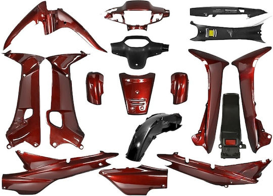 Strong Motorcycle Plastic Set for Honda Astrea Supra 100 Red 1pcs