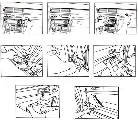 Removal Tool 12pcs Car Interior Trim & Audio Removal Set 1/2Din