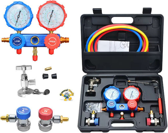 Aluminum Manifold Gauge Set with Flow Indicator for Freon Hl18668-189