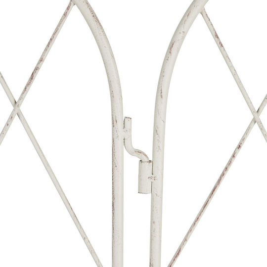 Arc metalic pentru flori cățărătoare 3 bucăți alb 92 x 27,5 x 1 cm