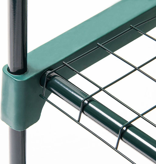 Raft cu 4 Etajere Dimensiuni 70 X 50 Cm X 158 Cm Pe Transparent Verde Relaxdays