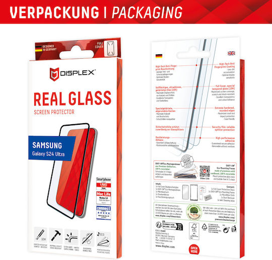 Displex Real Glass 3D Full Face Tempered Glass Μαύρο (Samsung S24 Ultra)