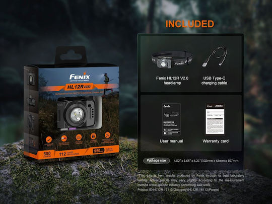 Fenix Hl12r V2.0 Led Headlamp Purple