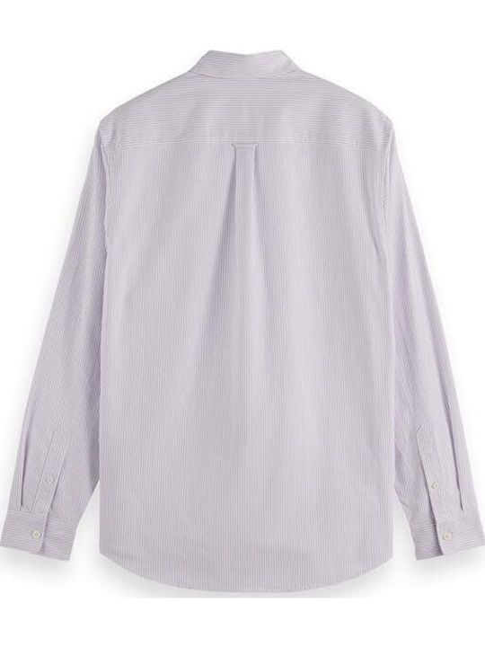 Long-sleeved Shirt Striped Bright Lavender