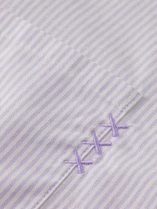 Long-sleeved Shirt Striped Bright Lavender