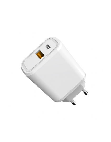 Platinet Charger Without Cable with USB-A Port and USB-C Port 30W Whites (PLCPD30W)