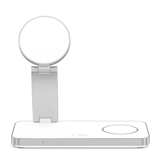 Tech-Protect Magsafe Charger And USB-C - USB-C Cable 15W White (QI15W-A47 3in1 Magnetic)