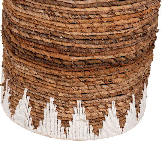 HomeMarkt Set dekorative Körbe mit Deckel & Griffen Braun 33x33cm 3Stück