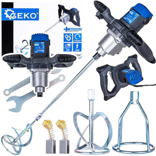 Electric Mixer Paint Mortar 1200 W 2 Speeds Geko G80210