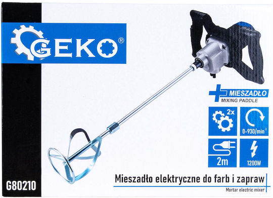 Electric Mixer Paint Mortar 1200 W 2 Speeds Geko G80210