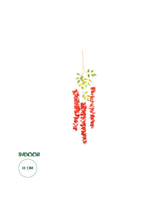 Decorative Garland Wisteria Coral 110cm GloboStar
