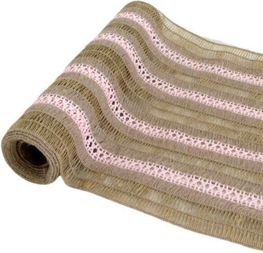 Dekorationsstoff Sackleinen 28x500cm Pink - ROZ