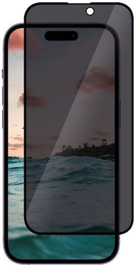 5D Full Face Tempered Glass Μαύρο (iPhone 15 Pro Max)