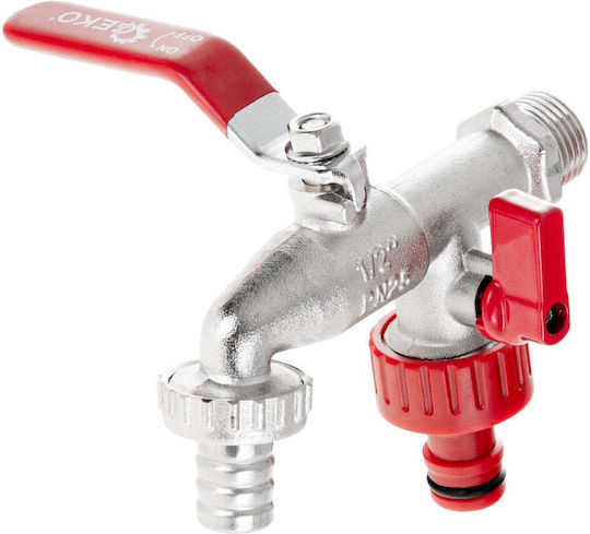 Ibc Tap Set 1/2" 2 External Threads 3/4" 1/2" Hose Outlet Hose Coupling Geko G70190