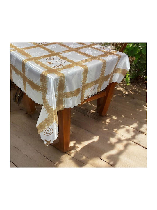 Linea Home Τραπεζομάντηλο Αλέκιαστο Golden Star Λευκό 160x220εκ.