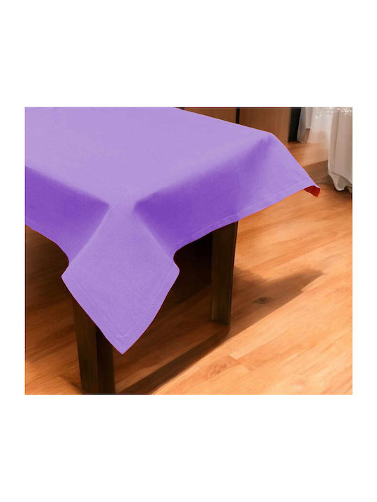 Linea Home Tablecloth Linen Purple 140x140cm