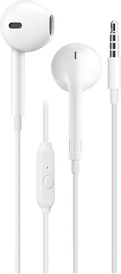 Blue Star Pa-e65 În ureche Handsfree cu două căști cu mufă 3.5mm Alb