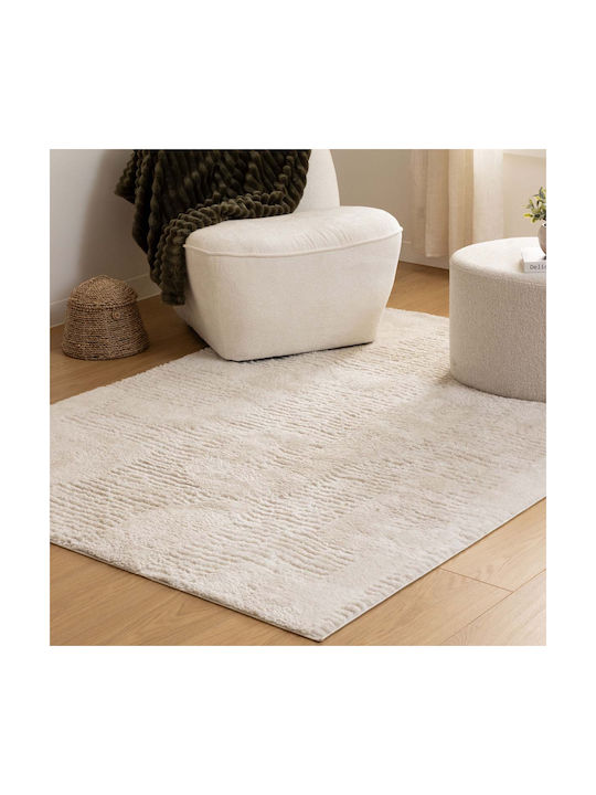 Atmosphera Inspi Berb Bli Rectangular Ecru Living Room Rug 150x200cm